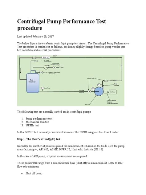 pump impact test|Centrifugal Pump Performance Test Procedures and .